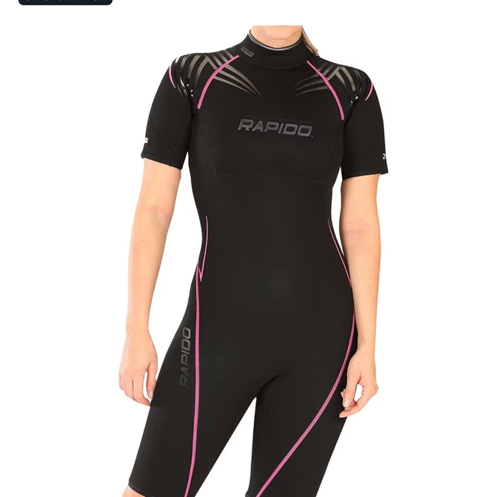 NEW Wetsuit for Women Size 14 Black and Pink Rapido Equator Boutique Collection